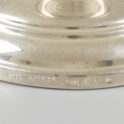 2-delige set tafelkandelaren zilver.