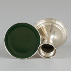 2-delige set tafelkandelaren zilver.
