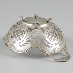 Bonbonmandje zilver.