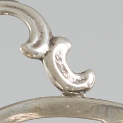 Bonbonmandje zilver.