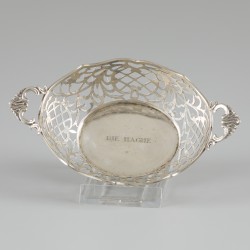 Bonbonmandje zilver.