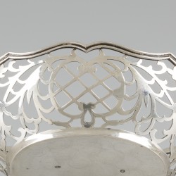 Bonbonmandje zilver.