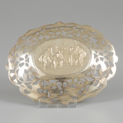 Bonbonmandje zilver.