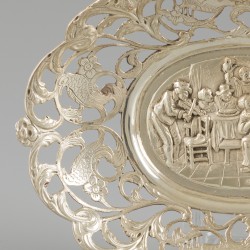 Bonbonmandje zilver.