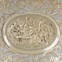 Bonbonmandje zilver.