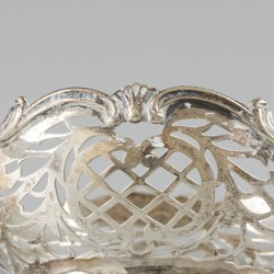 Bonbonmandje zilver.