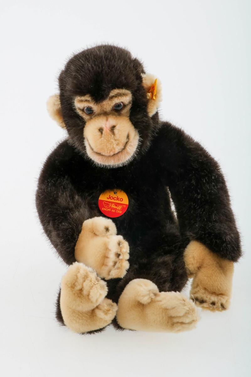 Een Steiff knuffeldier aap, Duitsland, 2002.