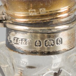 3-delig lot parfumflacons zilver.