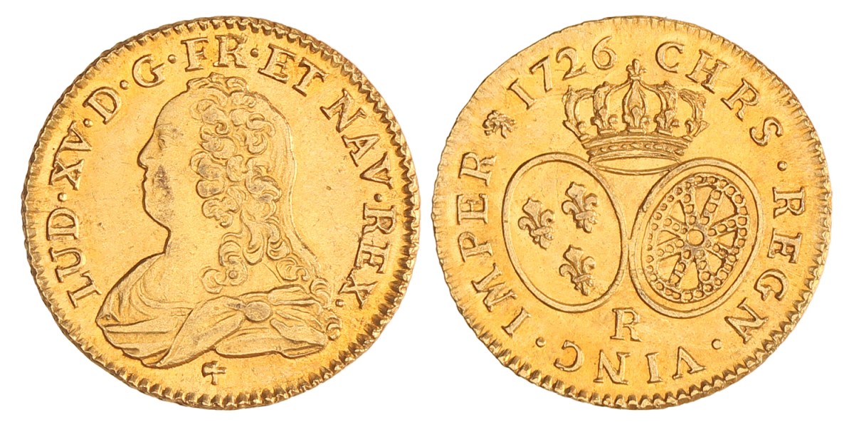 France. Louis XV. Louis d'or - aux lunettes. 1726 R.