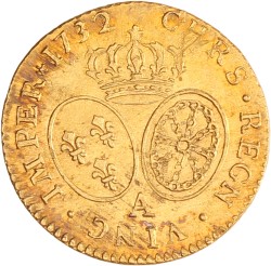 France. Louis XV. Louis d'or - aux lunettes. 1732 A.