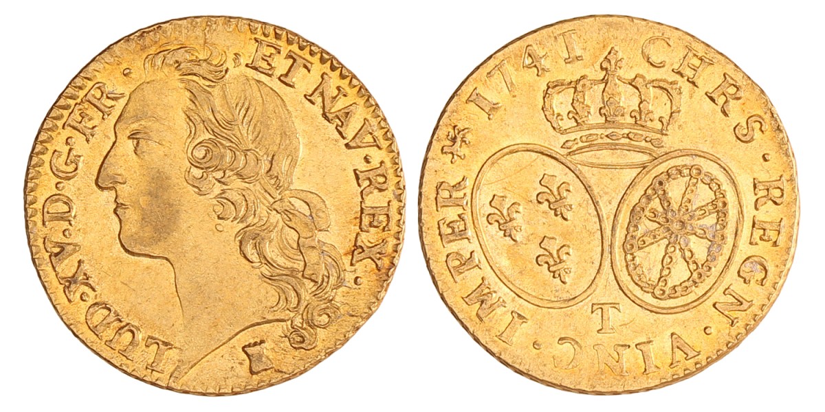 France. Louis XV. Louis d'or - au bandeau. 1741/0 T.