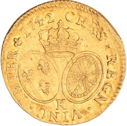 France. Louis XV. Louis d'or - au bandeau. 1742 K.