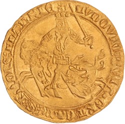 Gouden rijder. Vlaanderen. Lodewijk van Male. Z.j. (1346 - 1384). Zeer Fraai / Prachtig.