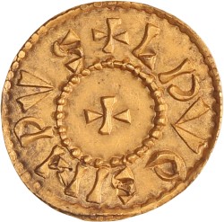 France - feudal. Narbonne. Louis 'the pious'. Denier - Golden RESTRIKE or REPLICA. N.D.