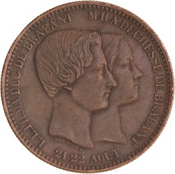 Belgium. Leopold I. 10 Centimes. 1853 big date.