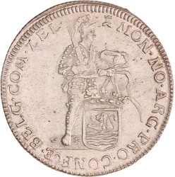 Kwart zilveren dukaat. Zeeland. 1764. UNC details.