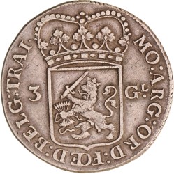 3 Gulden - generaliteits -. Utrecht. 1794. Zeer Fraai.