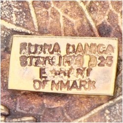 Verguld zilveren Flora Danica bladvormige broche - 925/1000.