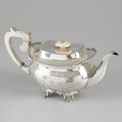 4-delig koffie & theeservies zilver.