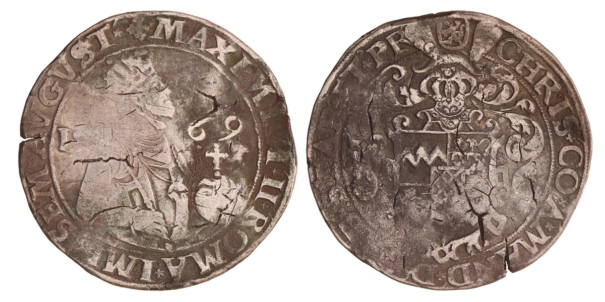 Rijksdaalder. Luik. Stavelot. Christoffel van Manderscheid. 1569. Fraai / Zeer Fraai.