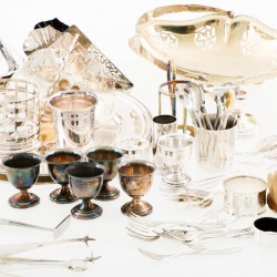 Een lot diverse verzilverde items, 20e eeuw.