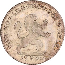 1 gulden of florijn. Verenigde Belgische Staten. 1790 - Kort omschrift. UNC.