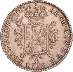 Dukaton. Brabant. Antwerpen. Maria Theresia. 1753. Zeer Fraai / Prachtig.