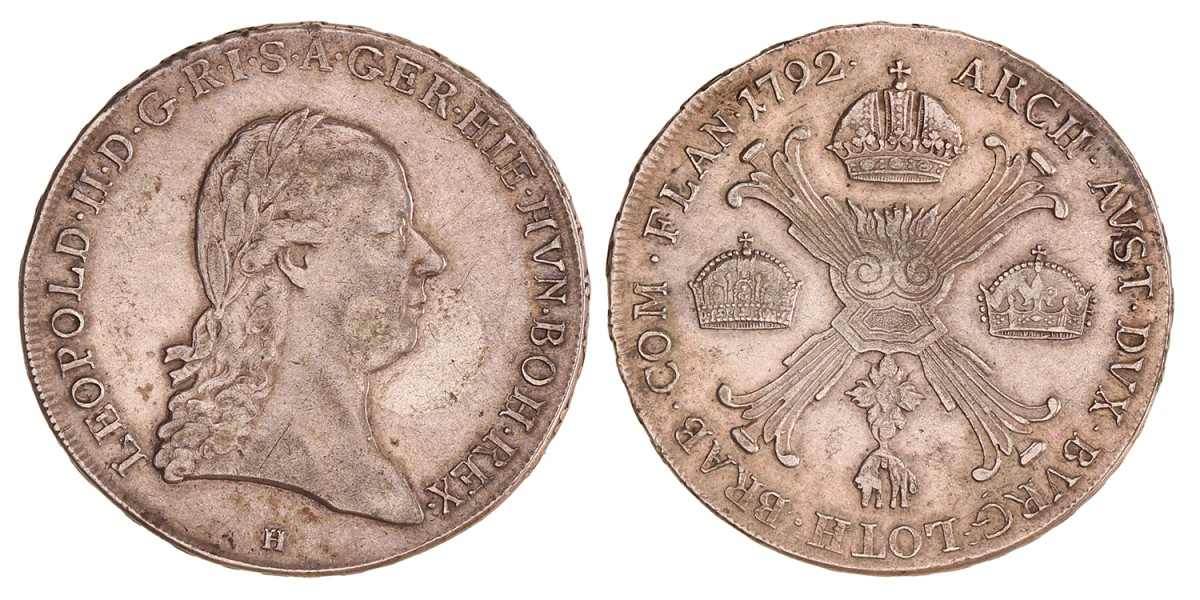Austria. Günzberg. Leopold II. Kronenthaler. 1792 H.