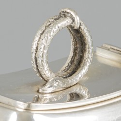 Theepot zilver.
