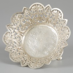 Bonbonmandje zilver.