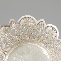 Bonbonmandje zilver.