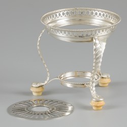 Komfoor zilver.