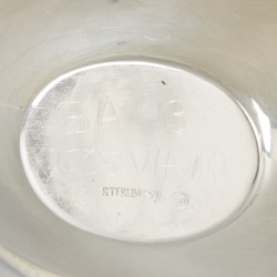 Pastille hengsel-schaaltje zilver.