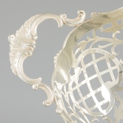 Bonbonmandje zilver.