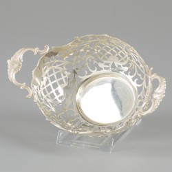 Bonbonmandje zilver.