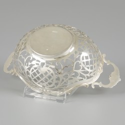 Bonbonmandje zilver.