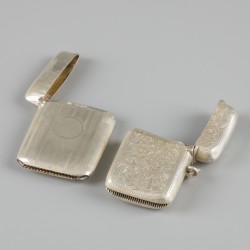 2-delig lot vesta cases / tondeldoosjes zilver.
