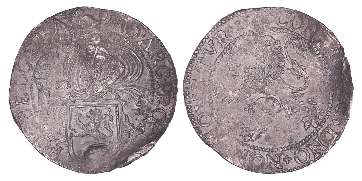 Leeuwendaalder Utrecht 16(??). Fraai + (Vouw).
