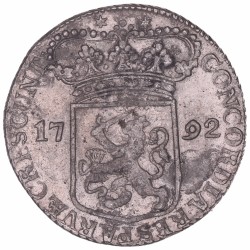 Zilveren Dukaat Zeeland 1792. Zeer Fraai +.