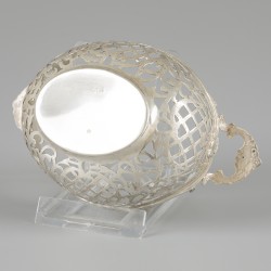 Bonbonmandje zilver.