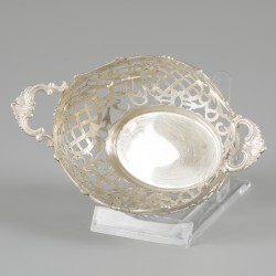 Bonbonmandje zilver.