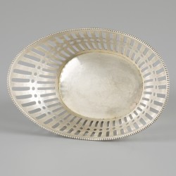 Bonbonmandje zilver.