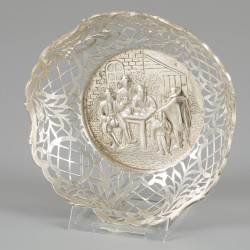 Bonbonmandje zilver.