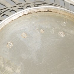 Bonbonmandje zilver.