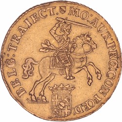 Gouden rijder van 14 gulden Utrecht 1751. Zeer fraai / Prachtig (Ex montage).