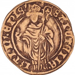 St. Martinus Goudgulden Rudolf van Diepholt, Gelre. Z.j. (1433-1455). Zeer fraai +.