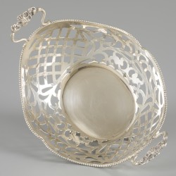 Bonbonmandje zilver.