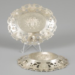 2-delige set pastilleschaaltjes zilver.