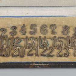 24-delige set tafel- / glasnummers zilver.