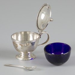 Mosterdpot zilver.
